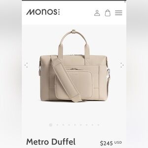 vegan leather metro duffle bag